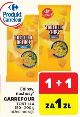 Chipsy, nachlosy* Tortilla nachos* Carrefour różne rodzaje