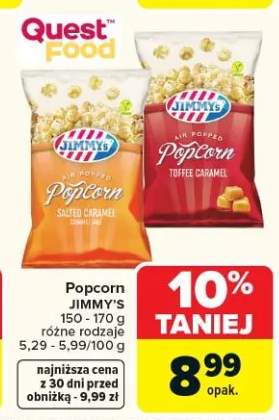 Popcorn Jimmy's różne rodzaje