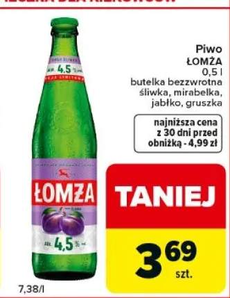 Piwo butelka bezwrotna śliwka, mirabelka, jabłko, gruszka