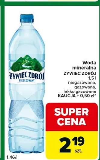 Woda mineralna Żywiec Zdrój niegazowana, gazowana, lekko gazowana