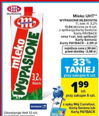 Mleko UHT wypasione 3,2%