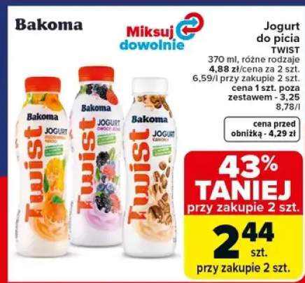 Jogurt do picia Twist 370ml różne rodzaje