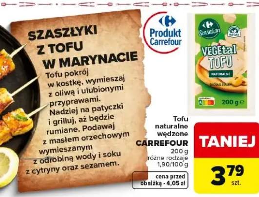 Tofu naturalne wędzone