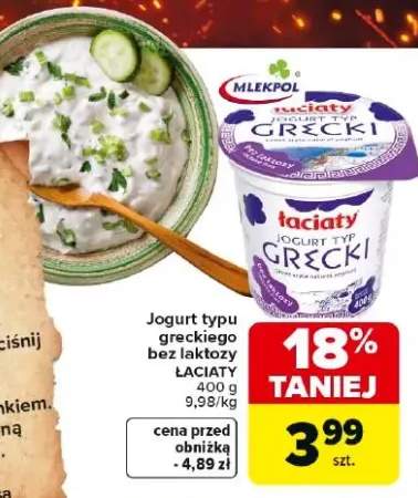Jogurt typu greckiego bez laktozy