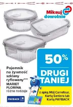 Pojemnik na żywność szklany ryflowany różne rodzaje