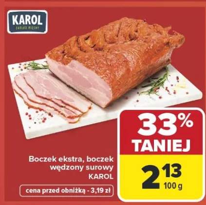 Boczek ekstra wędzony surowy Karol