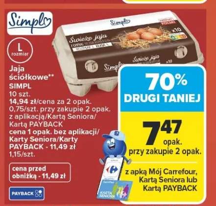 Jaja ściółkowe Simpl rozmiar L