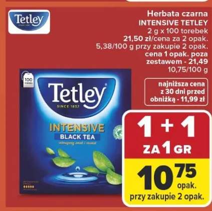 Herbata czarna Intensive Tetley