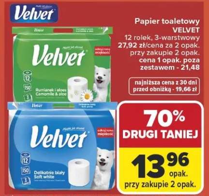 Papier toaletowy Velvet 3-warstwowy