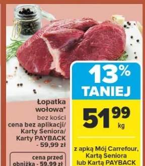 Łopatka wołowa bez kości