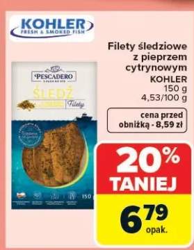 Filety śledziowe z pieprzem cytrynowym Kohler Pescadero