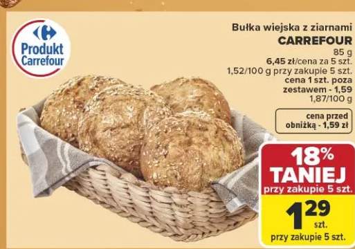 Bułka wiejska z ziarnami Carrefour