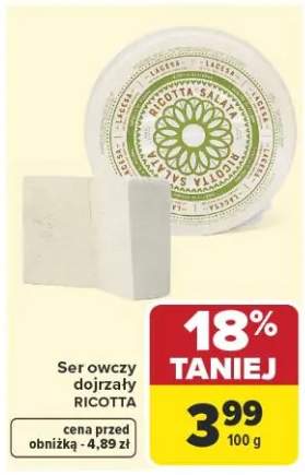 Ser owczy dojrzały Ricotta