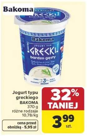Jogurt typu greckiego Bakoma bardzo gęsty