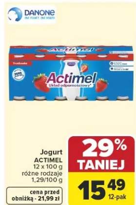 Jogurt Actimel truskawkowy