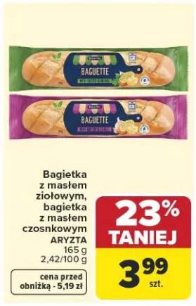 Bagietka z masłem ziołowym Aryzta