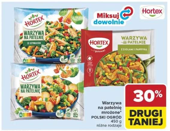 Warzywa na patelnię mrożone Hortex Polski Ogród ze szpinakiem