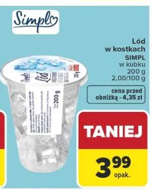 Lód w kostkach Simpl w kubku