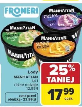 Lody Manhattan White Chocolate Pistachio