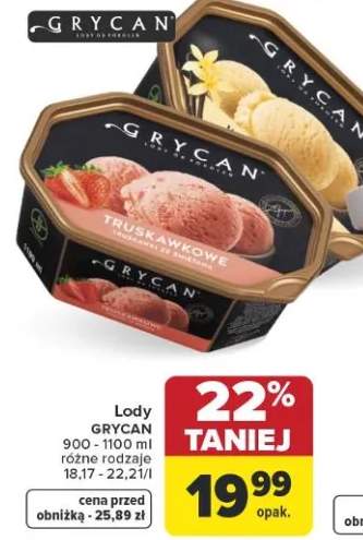 Lody truskawkowe Grycan