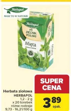 Herbata ziołowa Herbapol Zielnik Polski mięta