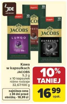 Kawa w kapsułkach Jacobs Lungo Intenso