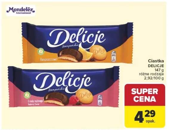 Ciastka Delicje Szampańskie pomarańczowe