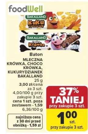 Baton Mleczna Krówka Bakalland