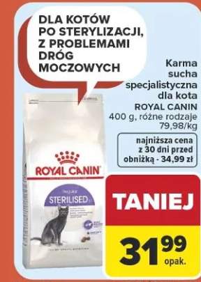Karma sucha specjalistyczna dla kota Royal Canin Sterilised