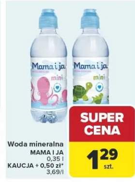 Woda mineralna Mama i Ja mini niegazowana