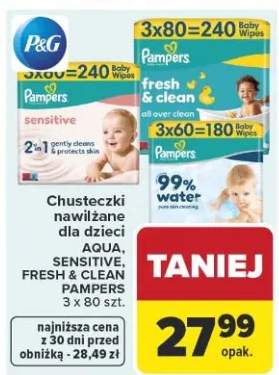 Chusteczki nawilżane dla dzieci Aqua Pampers