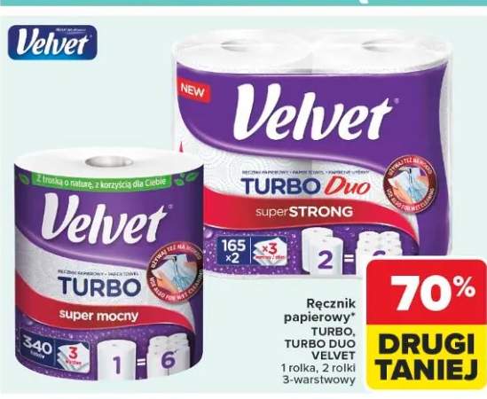 Ręcznik papierowy Turbo Velvet super mocny 3-warstwowy
