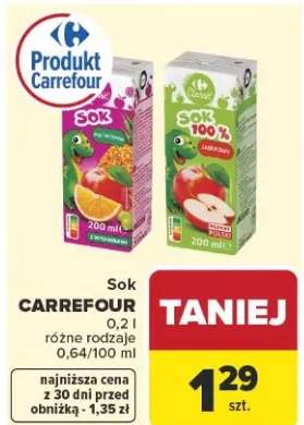 Sok Carrefour multiwitamina z witaminami