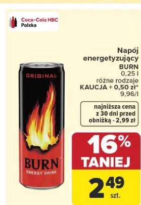 Napój energetyzujący Burn Original