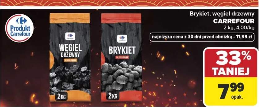 Węgiel drzewny do grillowania Carrefour