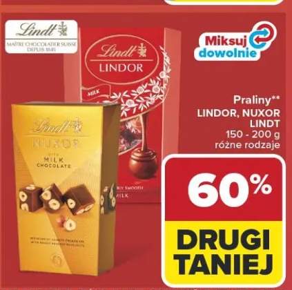 Praliny Lindor Lindt milk