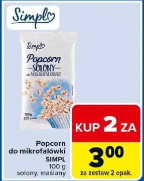 Popcorn do mikrofalówki Simpl solony