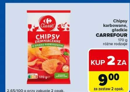 Chipsy karbowane Carrefour Classic