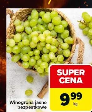 Winogrona jasne bezpestkowe