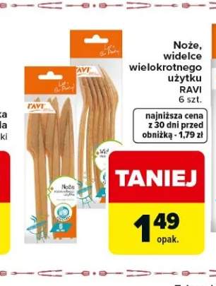 Noże i widelce wielokrotnego użytku Ravi