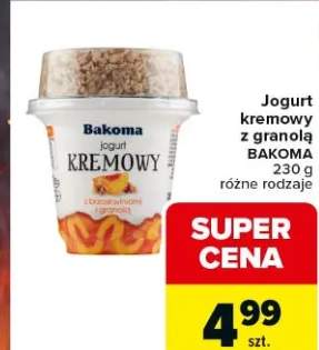 Jogurt kremowy z granolą Bakoma
