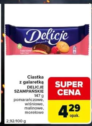 Ciastka z galaretką wiśniowe Delicje Szampańskie