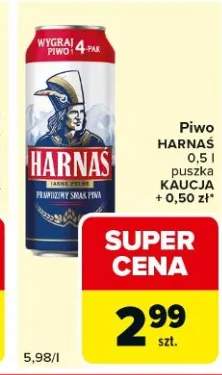 Piwo Harnaś jasne pełne puszka