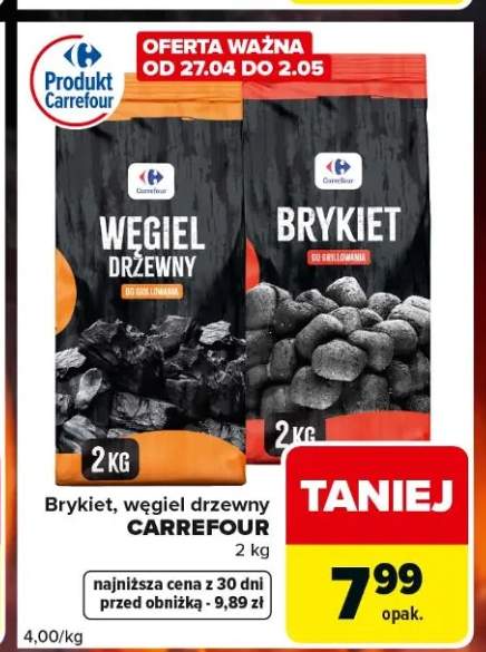 Węgiel drzewny do grillowania Carrefour