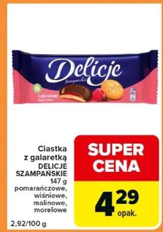 Ciastka z galaretką Delicje Szampańskie pomarańczowe