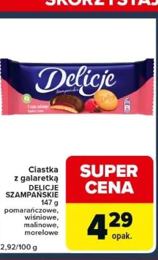Ciastka z galaretką Delicje Szampańskie malinowe