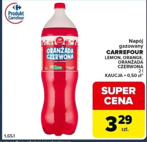Napój gazowany Carrefour Oranżada Czerwona