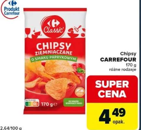 Chipsy ziemniaczane Carrefour Classic