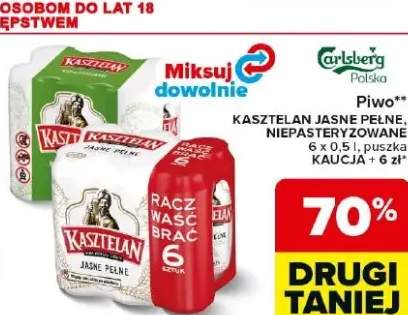Piwo Kasztelan Jasne Pełne Niepasteryzowane puszka