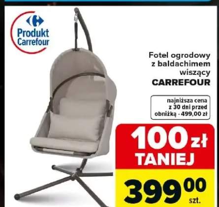 Fotel ogrodowy z baldachimem wiszący Carrefour